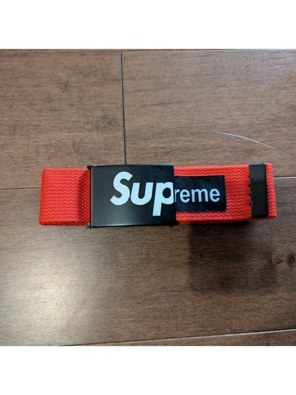 Supreme Red Web Belt Black Box Logo Adjustable Streetwear Belt